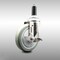 Service Caster 5 Inch 316SS Gray Polyurethane Swivel 1 Inch Expanding Stem Caster Brake SCC-SS316EX20S514-PPUB-TLB-1 - alternate 1